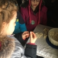 Pioneer Christmas - making a garland out of popcorn. Thumbnail
